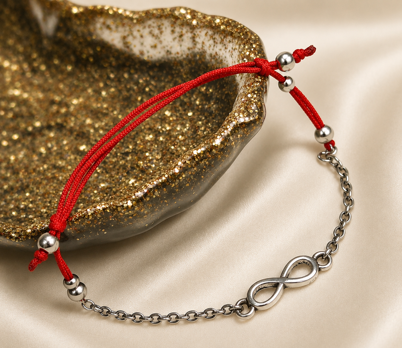 infinity armband rood & zilver rvs infinity armband rood & zilver rvs