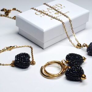 black heart goud set