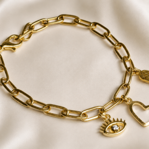 golden charms armband hart oog vleugel
