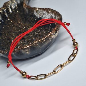 rode rvs armband goudkleurig grand jewellery pm