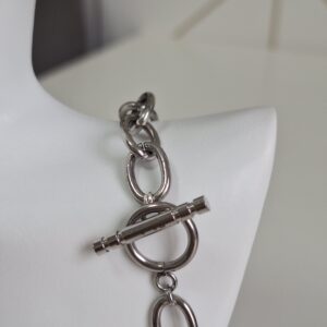 strong line zilveren schakelarmband